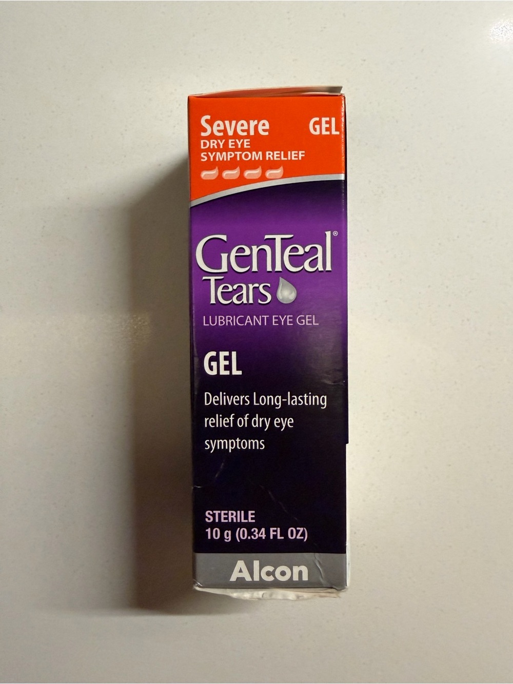 (1) GenTeal Tears Severe Dry Eye Lubricant Gel 0.34oz EXPIRES 03/2027 LOT# 1X14
